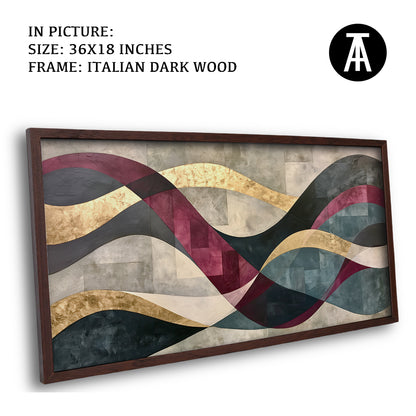 Artwork in Dark Wood Frame