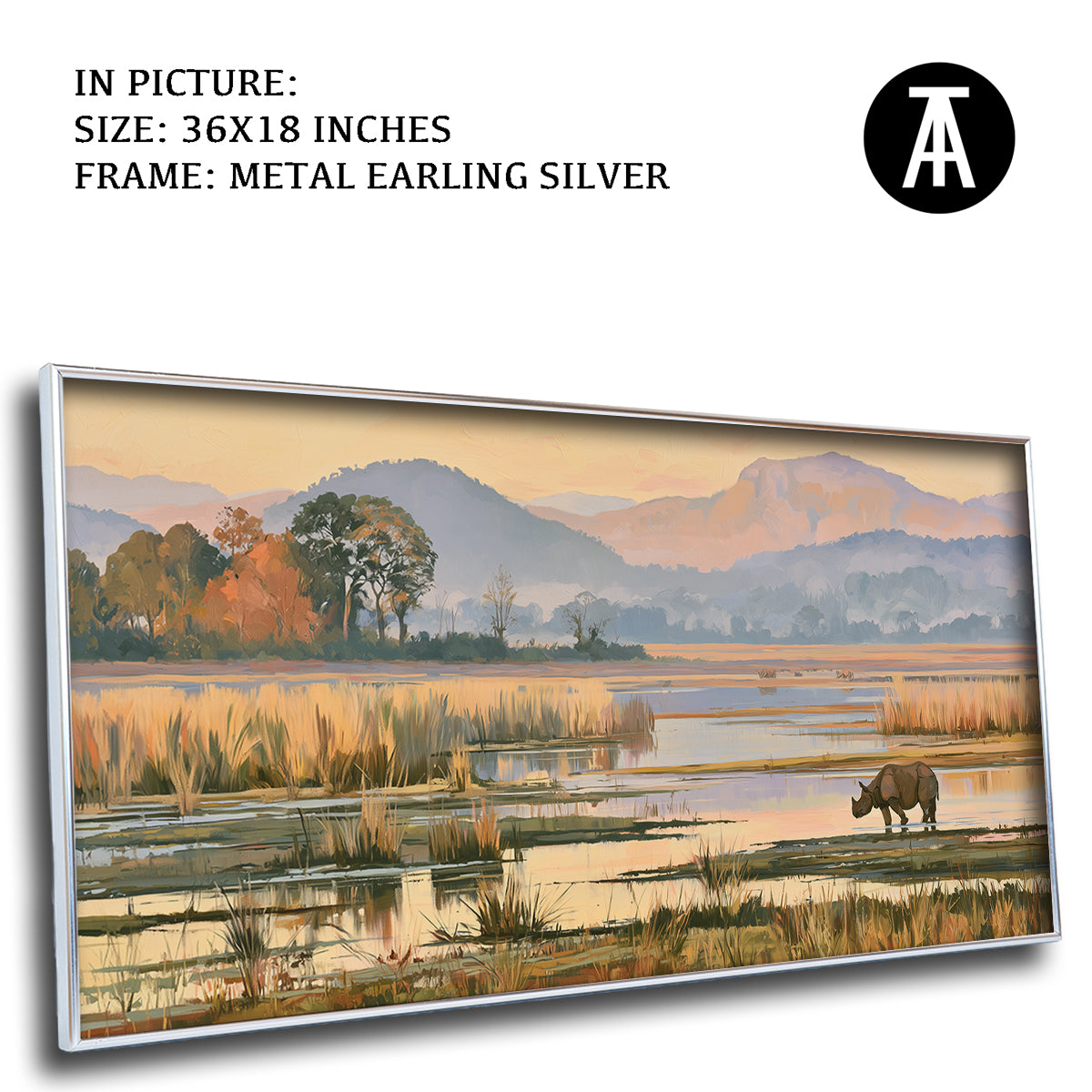 Artwork in Metal Earling Silver Frame