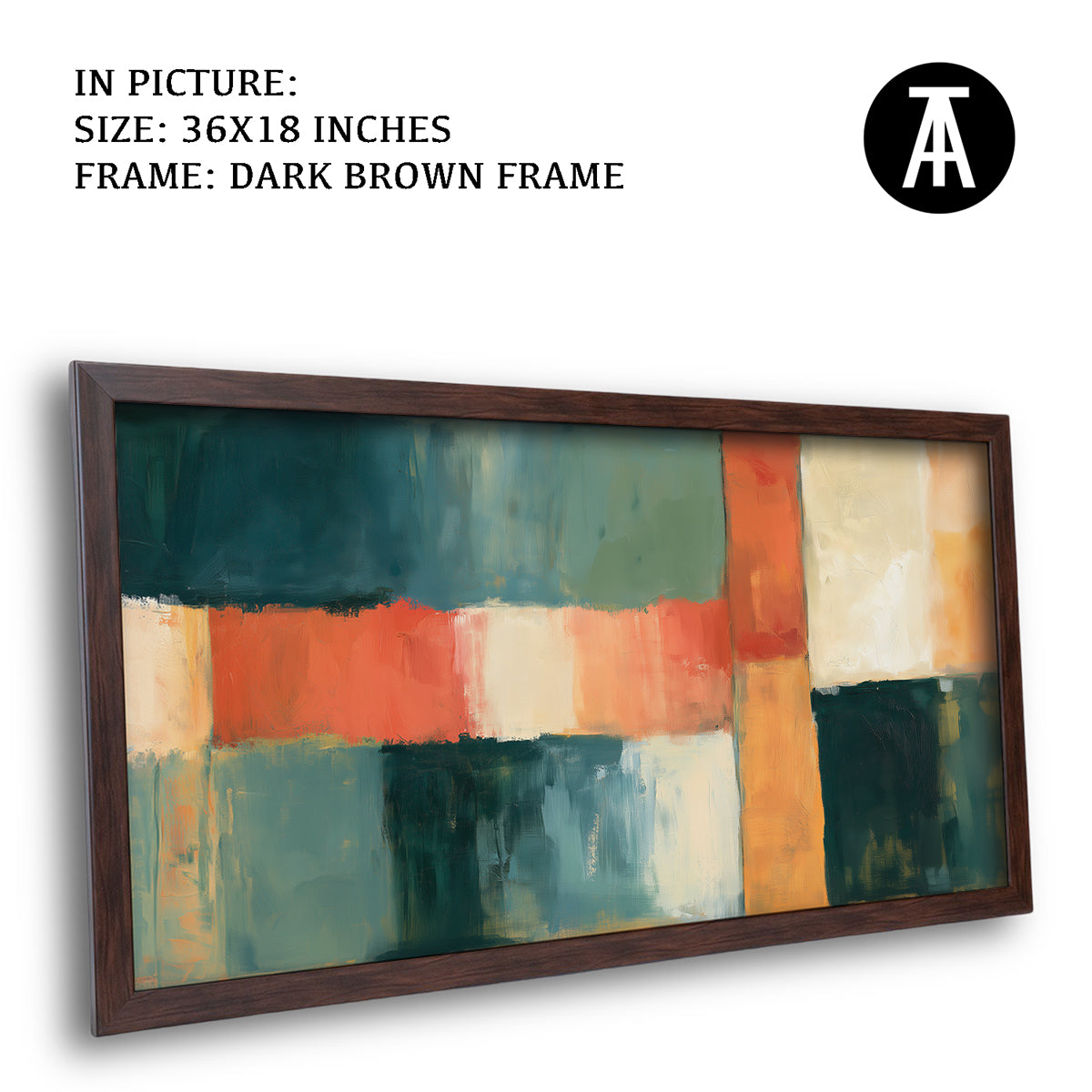 Artwork in Dark Brown Frame