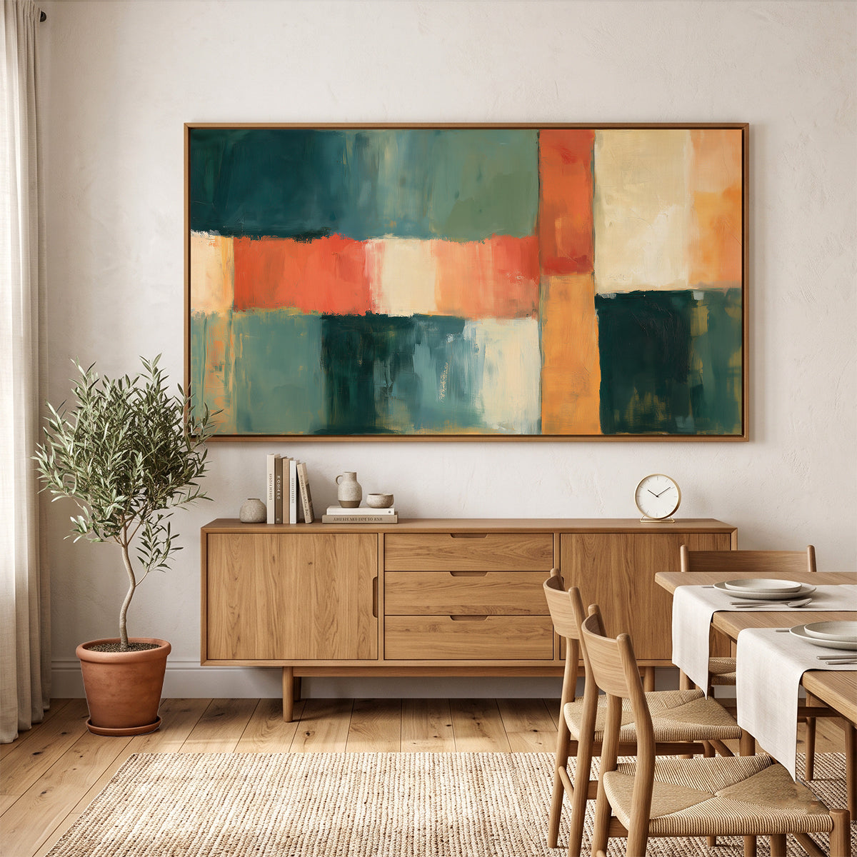 Abstract Painting in a Lifestyle Setting