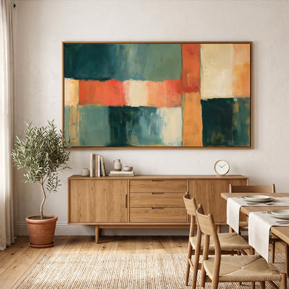 Abstract Painting in a Lifestyle Setting