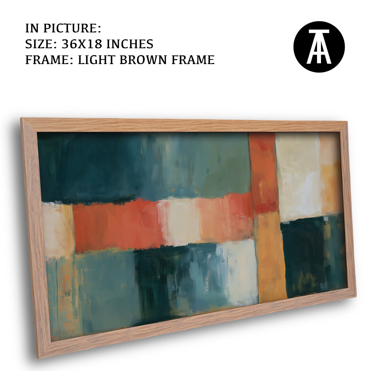 Artwork in Light Brown Frame
