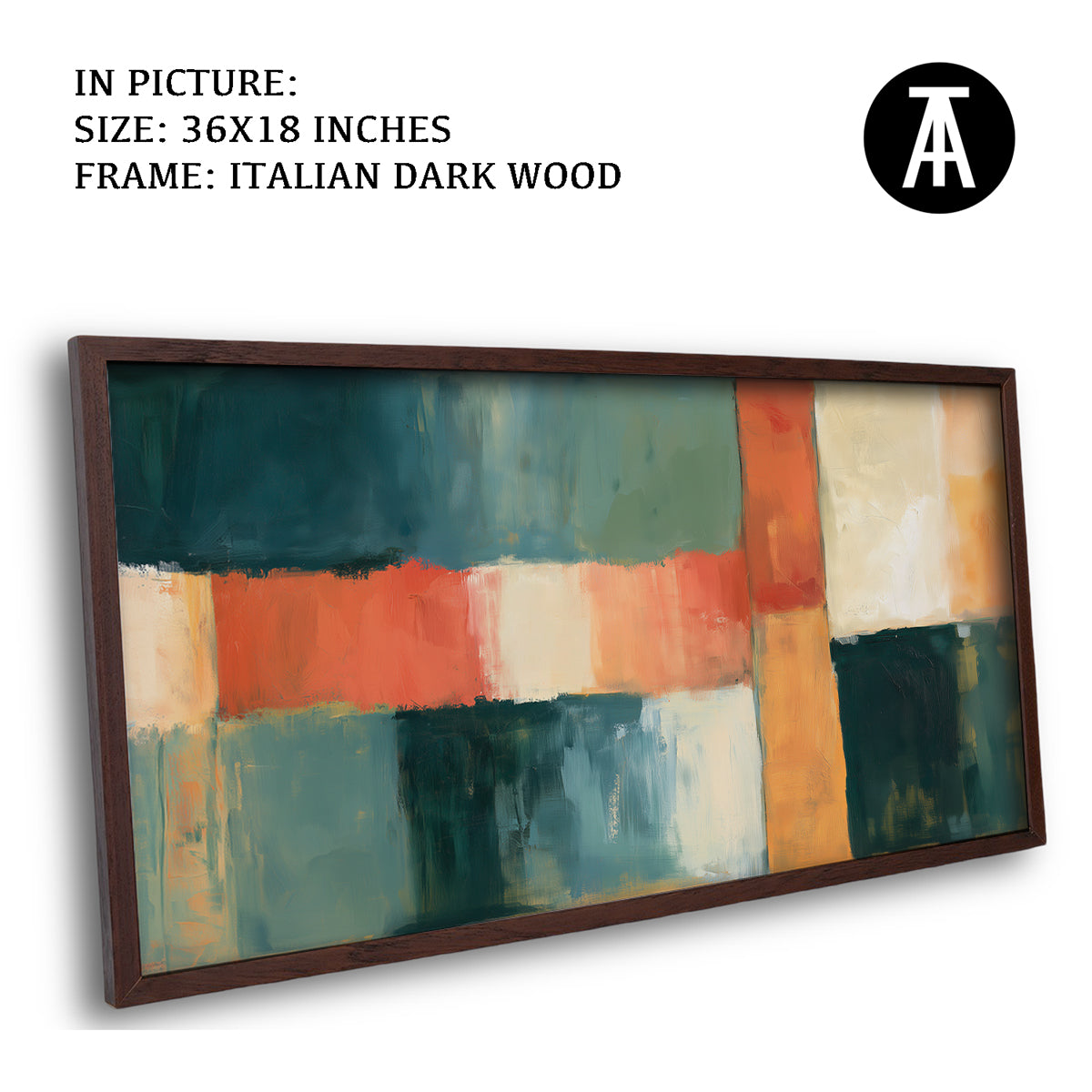Artwork in Dark Wood Frame