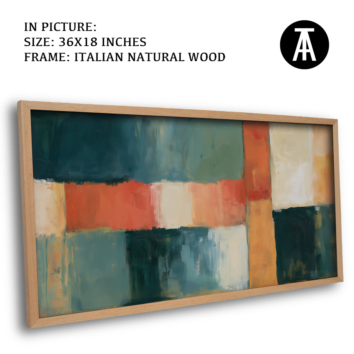 Artwork in Natural Wood Frame
