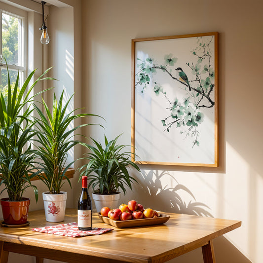 Floral Artwork in a Lifestyle Setting