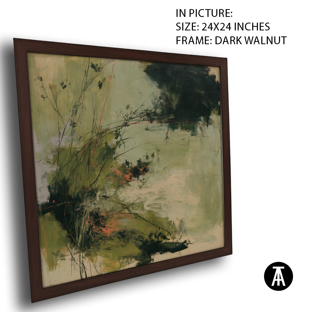 Artwork in Dark Walnut Frame