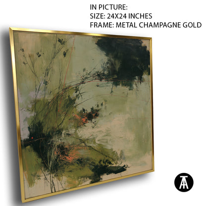 Artwork in Metal Champagne Gold Frame