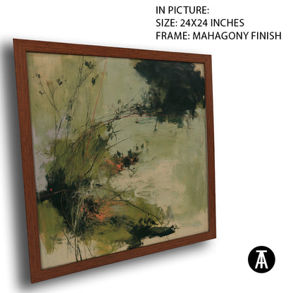 Artwork in Mahogany Finish Frame