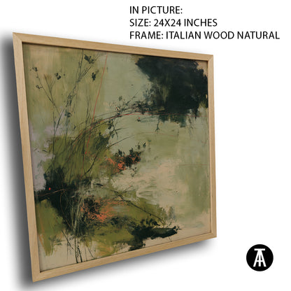 Artwork in Natural Wood Frame