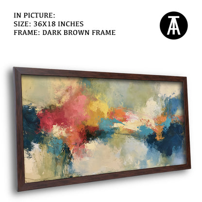 Artwork in Dark Brown Frame