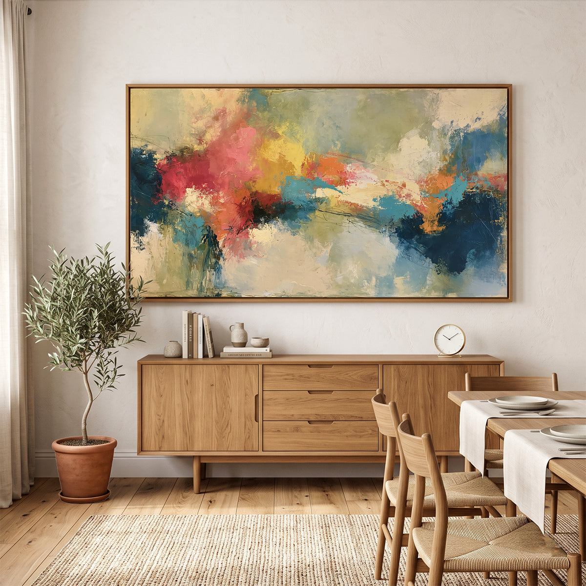 Abstract Painting in a Lifestyle Setting