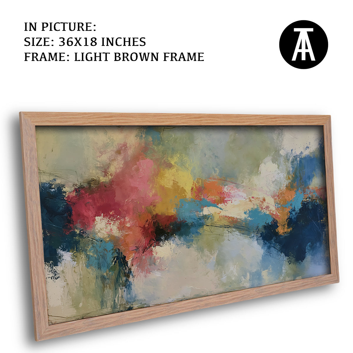 Artwork in Light Brown Frame