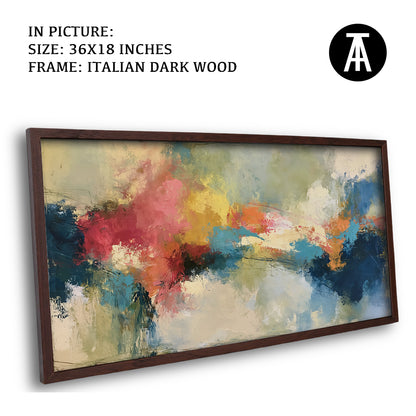 Artwork in Dark Wood Frame