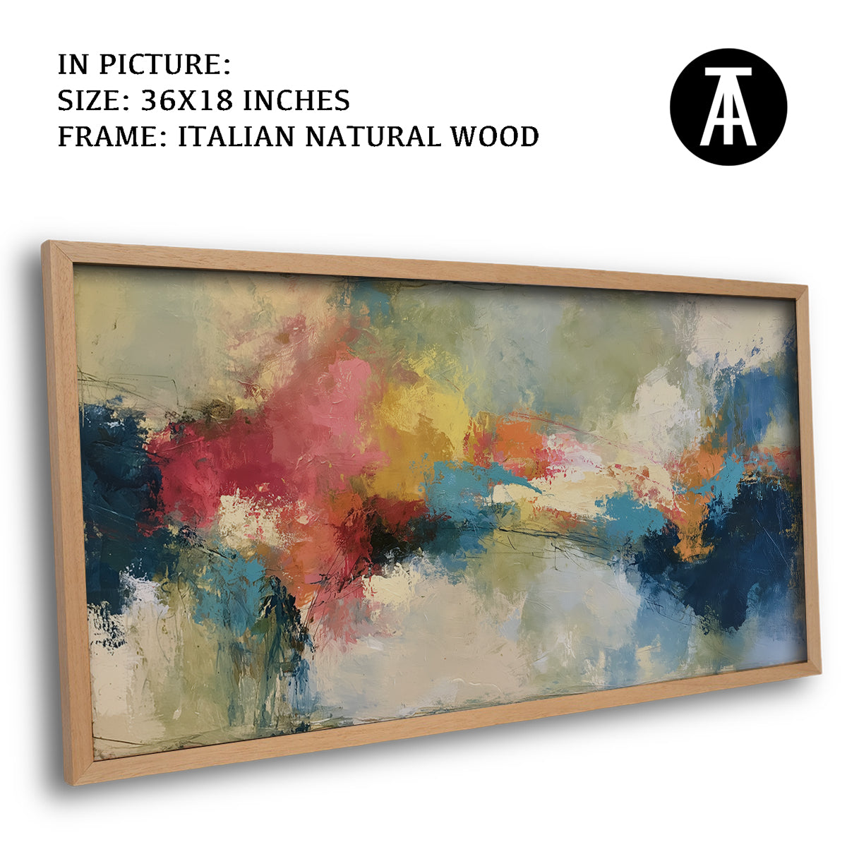 Artwork in Natural Wood Frame