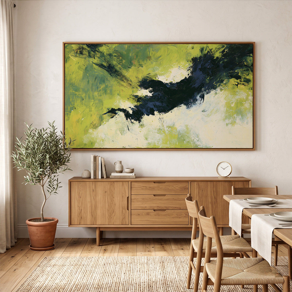 Abstract Painting in a Lifestyle Setting