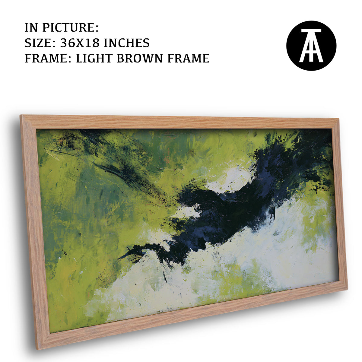 Artwork in Light Brown Frame
