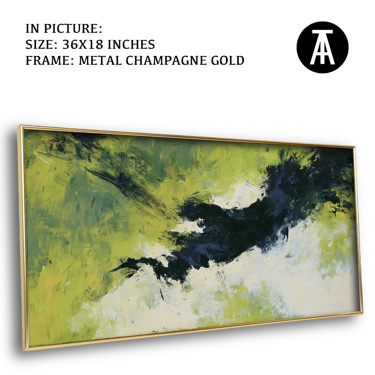 Artwork in Metal Champagne Gold Frame