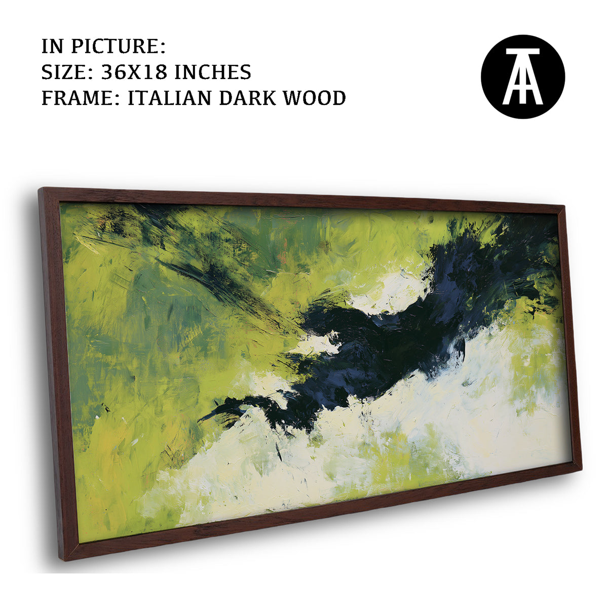 Artwork in Dark Wood Frame