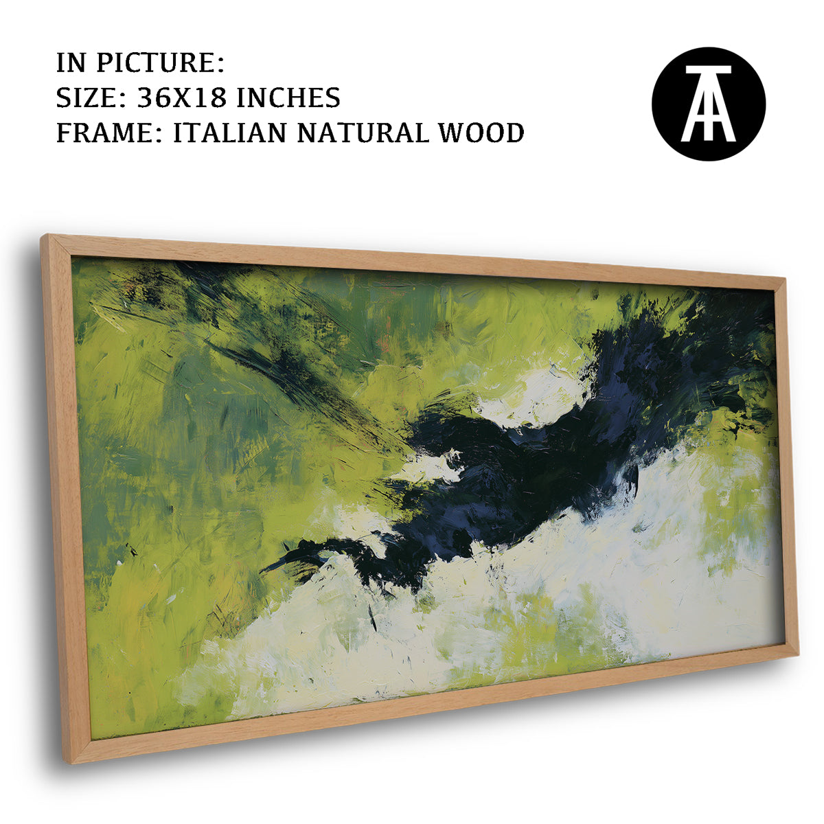 Artwork in Natural Wood Frame