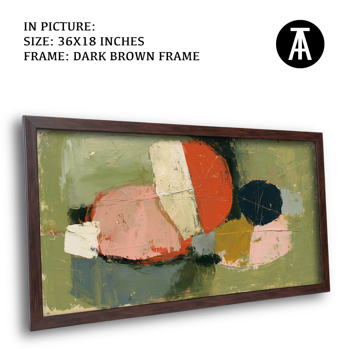Artwork in Dark Brown Frame