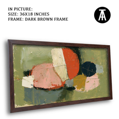 Artwork in Dark Brown Frame