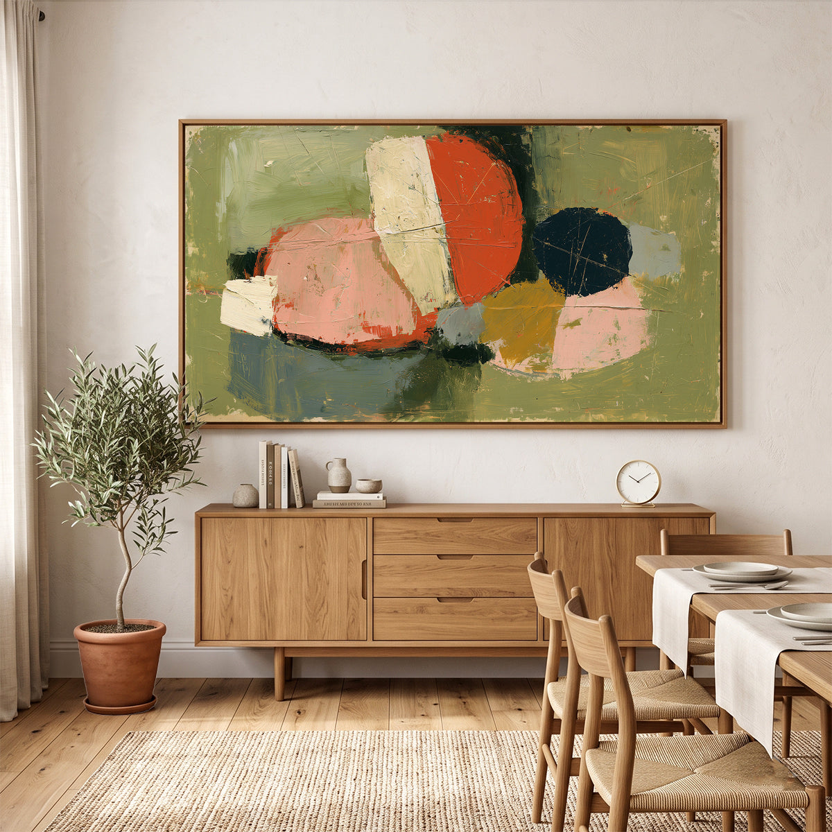 Abstract Painting in a Lifestyle Setting