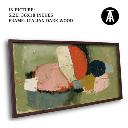 Artwork in Dark Wood Frame
