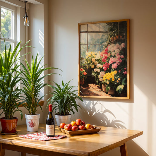 Floral Artwork in a Lifestyle Setting