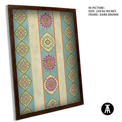 Artwork in Dark Brown Frame