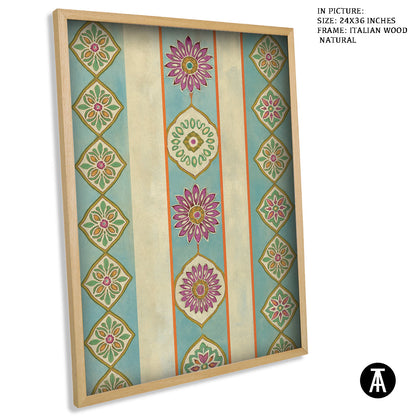 Artwork in Natural Wood Frame