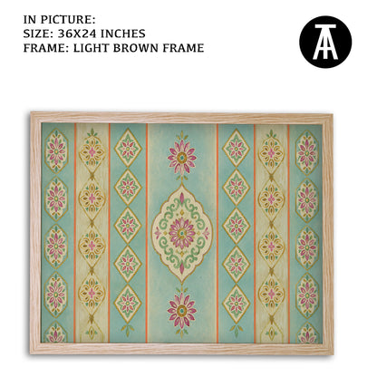 Artwork in Light Brown Frame