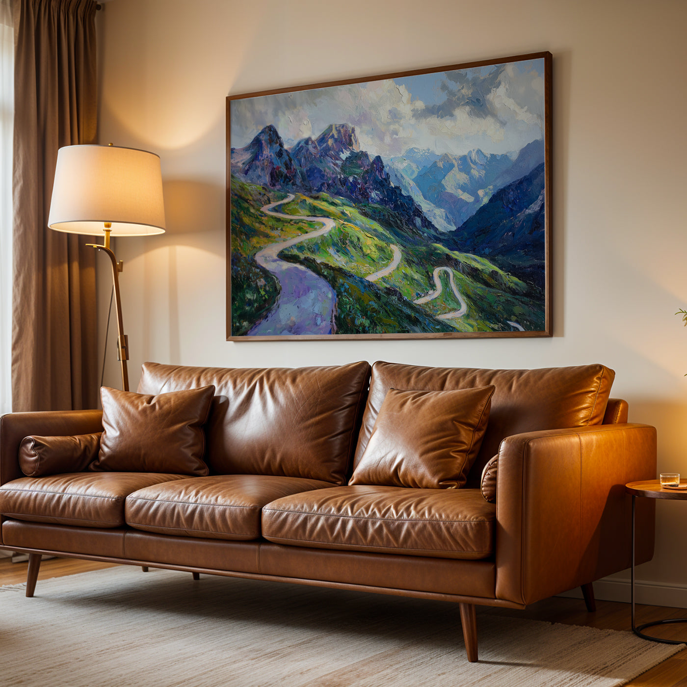 Europeal Alps Artwork in a Lifestyle Setting