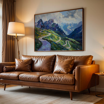 Europeal Alps Artwork in a Lifestyle Setting