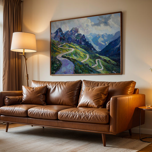 Europeal Alps Artwork in a Lifestyle Setting