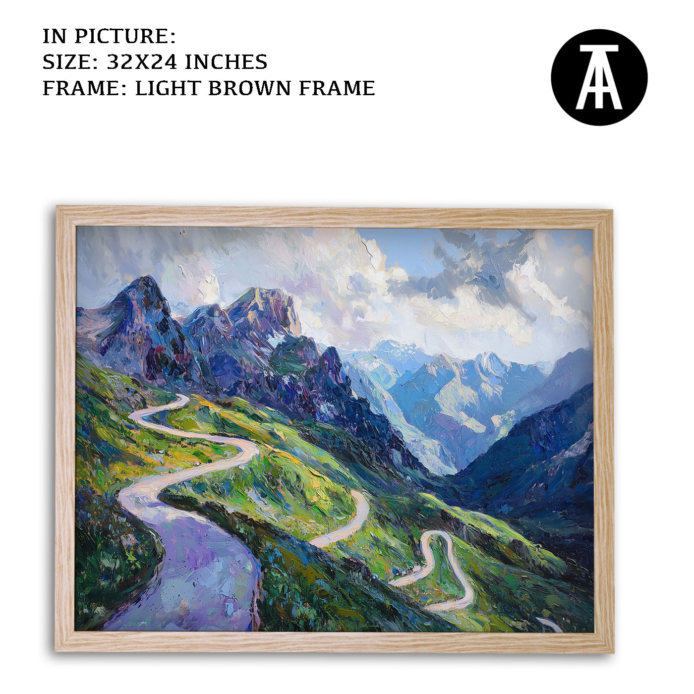 Artwork in Dark Brown Frame