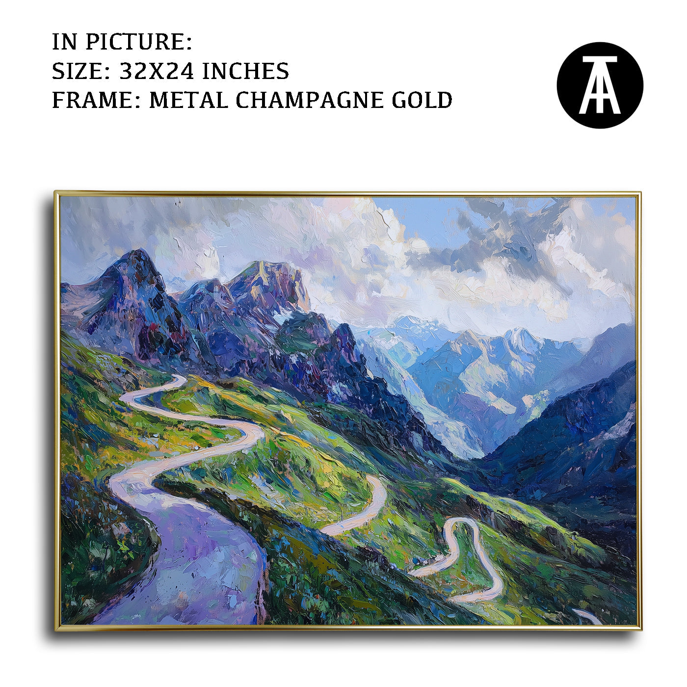 Artwork in Light Brown Frame