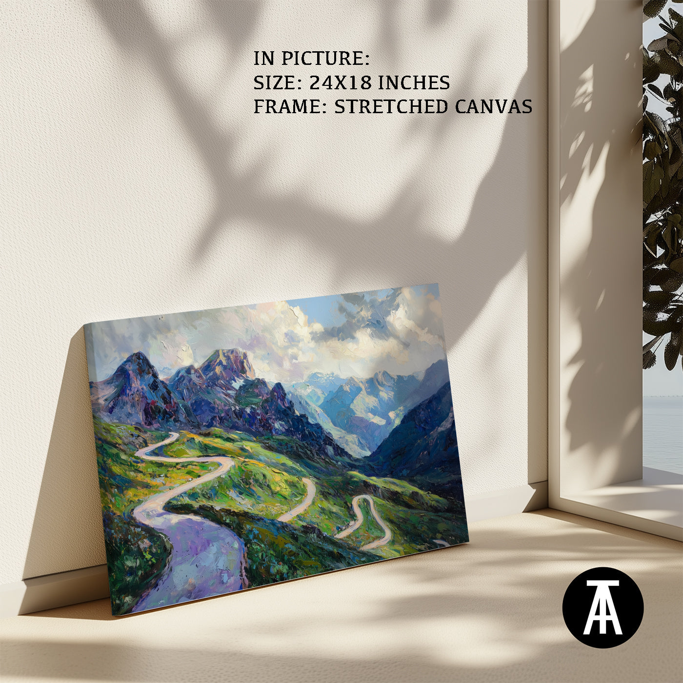 Artwork in Natural Wood Frame