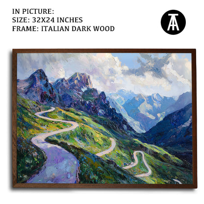 Artwork in Dark Wood Frame