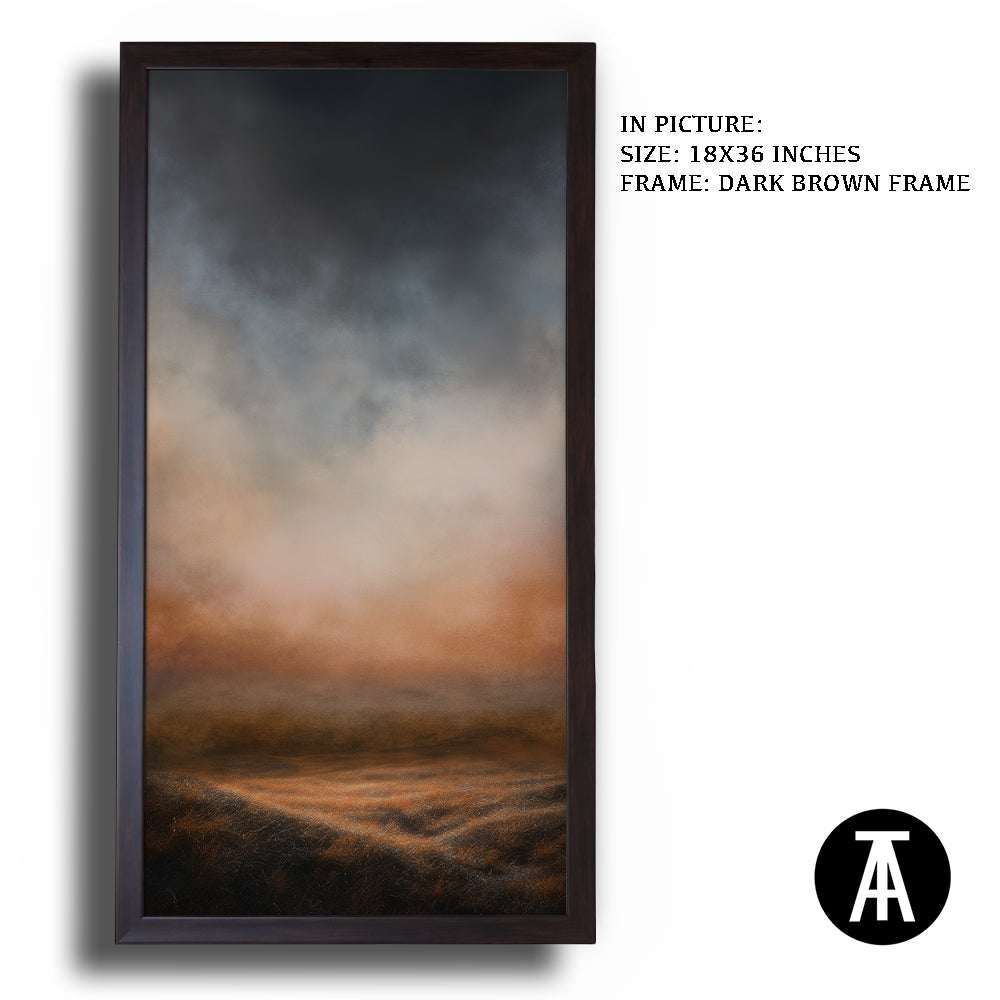 Artwork in Dark Brown Frame