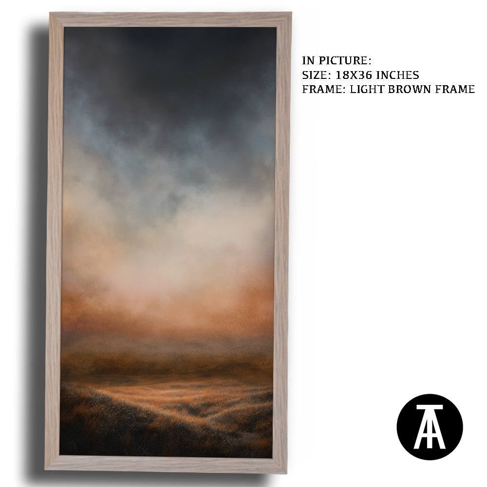 Artwork in Light Brown Frame