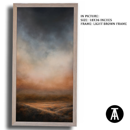 Artwork in Light Brown Frame