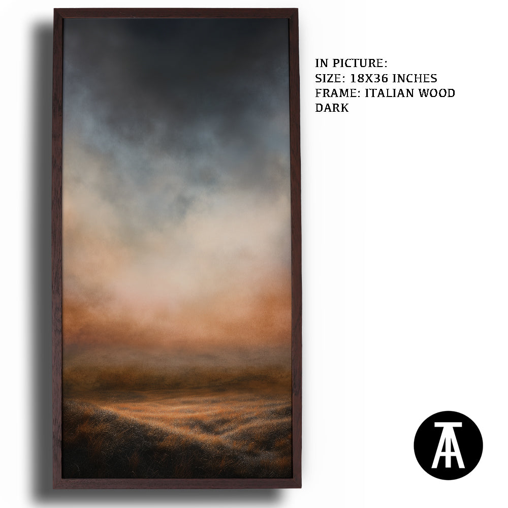 Artwork in Dark Wood Frame