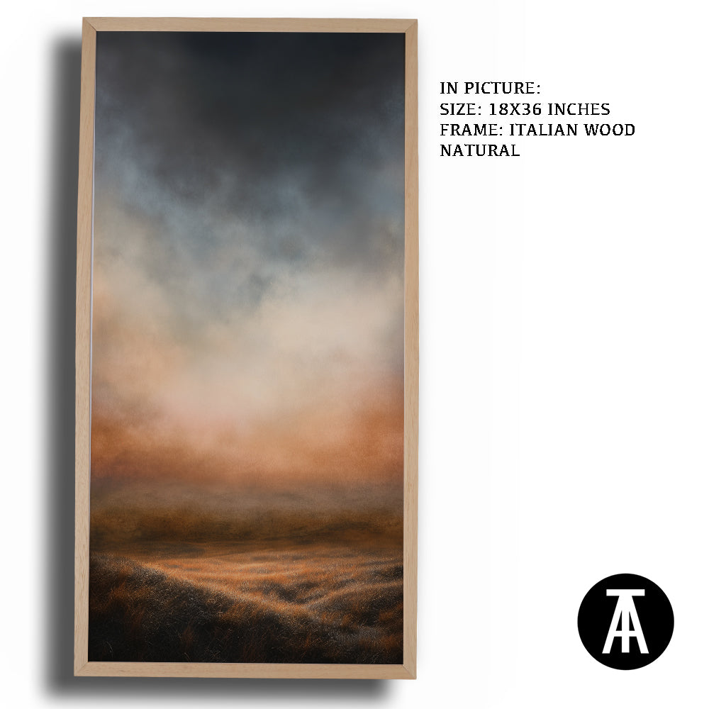 Artwork in Natural Wood Frame