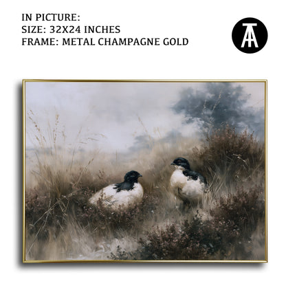 Artwork in Metal Champagne Gold Frame