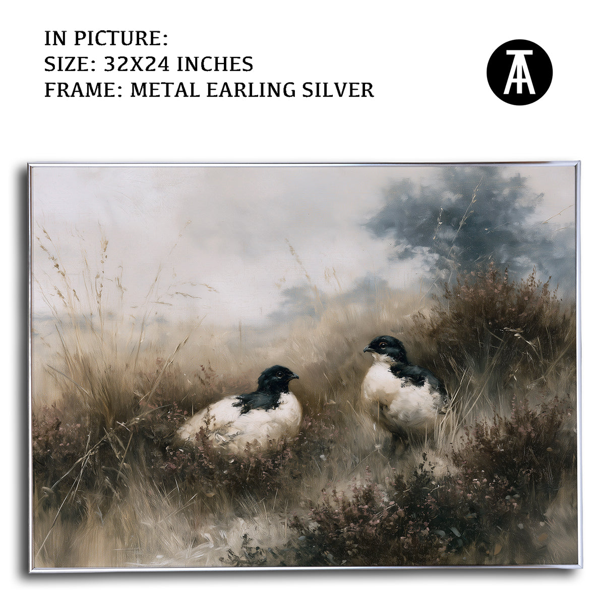 Artwork in Metal Earling Silver Frame