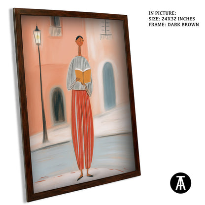 Artwork in Dark Brown Frame