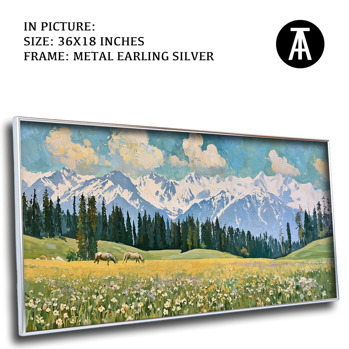 Artwork in Metal Earling Silver Frame