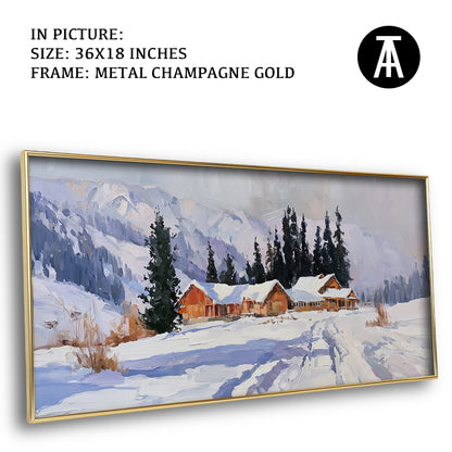 Artwork in Metal Champagne Gold Frame