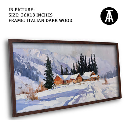 Artwork in Dark Wood Frame
