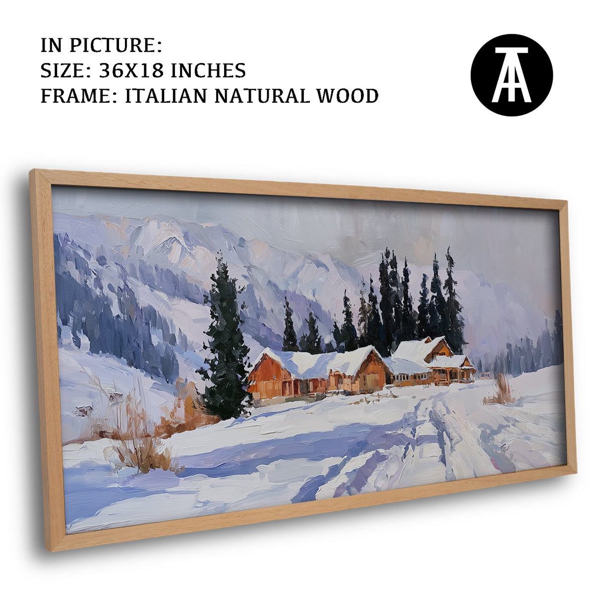 Artwork in Natural Wood Frame
